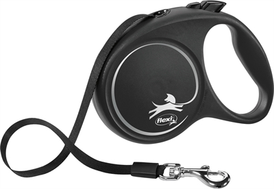 Flexi rollijn black design | tape zwart m 5 m tot 25 kg