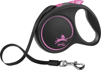 Flexi rollijn black design tape roze | m 5 mtr tot 25 kg