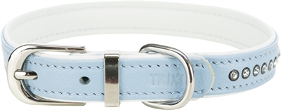 Trixie halsband hond active comfort lichtblauw 27-33x1,5 cm | strass