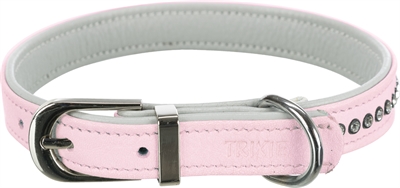 Trixie halsband hond active comfort | leer roze 27-33x1,5 cm