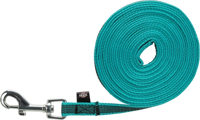 Trixie hondenriem sleeplijn turquoise | 10 mtr x 1,5 cm