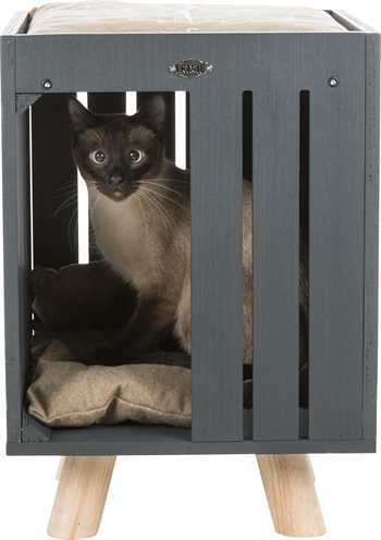 Trixie be nordic kattenhuis alva | antraciet/zand 36x36x51 cm