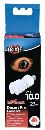 Trixie reptiland desert pro 10.0 uv-b lamp | 23w 6x6x15,2 cm
