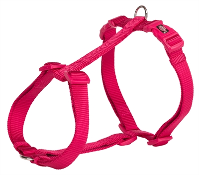 Trixie hondentuig premium h-tuig fuchsia | 30-44x1 cm