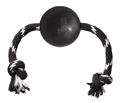 Kong extreme bal met touw zwart / wit