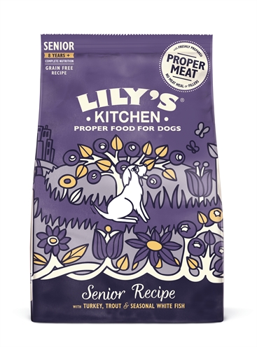 Lily's kitchen dog senior turkey / trout