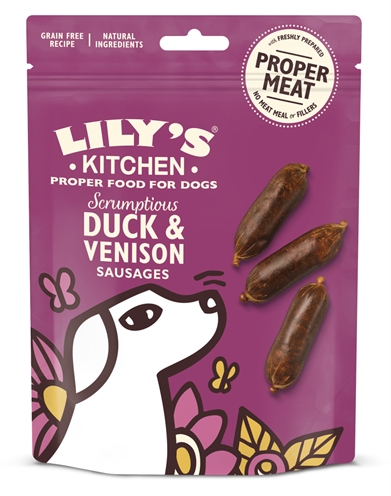 Lily's kitchen dog scrumptious duck and venison sausages