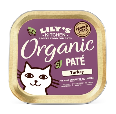 Lily's kitchen cat organic turkey paté | 19x85 gr