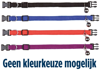 Trixie halsband kat nylon assorti | verstelbaar en duurzaam