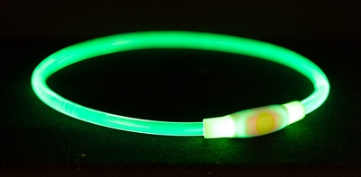 Trixie lichtgevende halsband | oplaadbaar tpu groen 40x0,8 cm