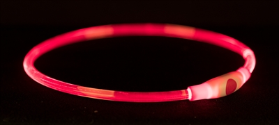 Trixie lichtgevende halsband | oplaadbaar rood 40x0,8 cm