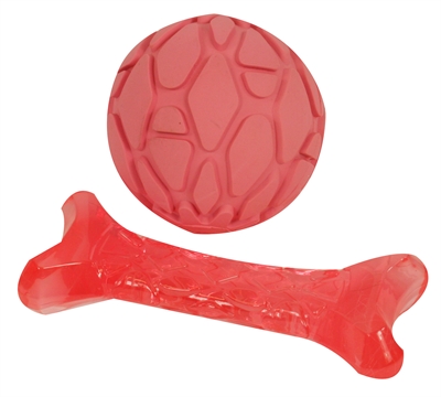Fofos puppy bot en bal roze | 11x4,5x2 cm / 7x7x7 cm