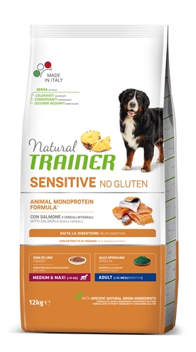Natural trainer dog adult medium / maxi sensitive salmon glutenvrij
