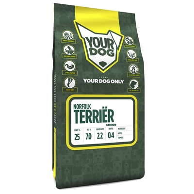 Yourdog norfolk terriër senior 3 kg | speciaal voor oudere honden