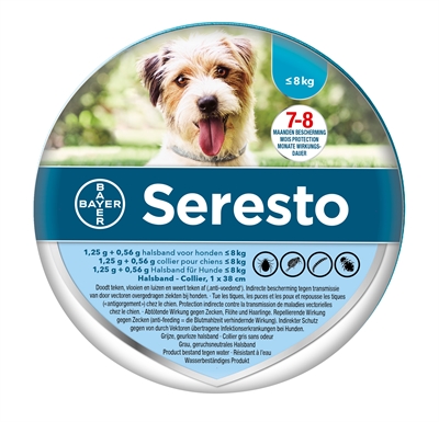 Bayer seresto teken- en vlooienband hond | tot 8 kg, 38 cm