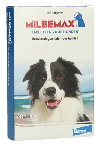 Milbemax tablet ontworming hond | 10-50 kg 2 tbl