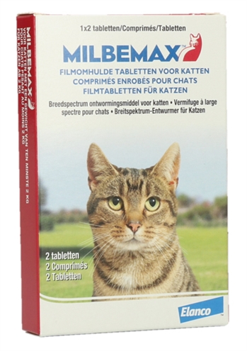 Milbemax kat | 2-8 kg 2 tbl vlooienmiddel