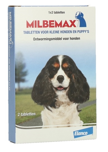 Milbemax tablet ontworming puppy / kleine hond | 0,5-10 kg 2 tbl