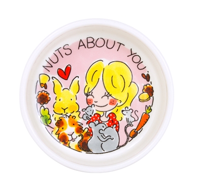 Blond amsterdam voerbak knag dier nuts about you | 10x10x4 cm