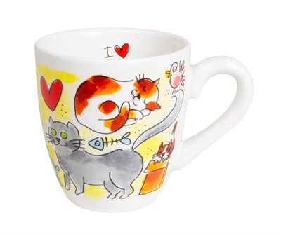Blond amsterdam kopje cat lover | 0,2l 8x8x8,5cm