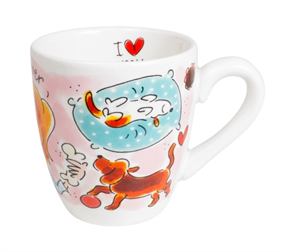 Blond amsterdam kopje dog lover | 0,2l 8x8x8,5cm