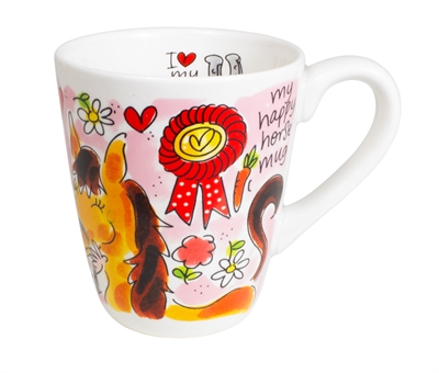 Blond amsterdam mok horse lover | 350 ml 9x9x11 cm