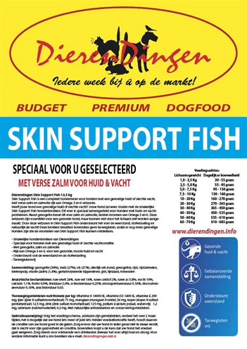Merkloos budget premium dogfood skin support fish | 12,5 kg