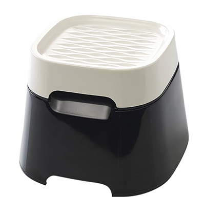 Savic ergo cube voerbak crème/zwart | 22x22x16 cm