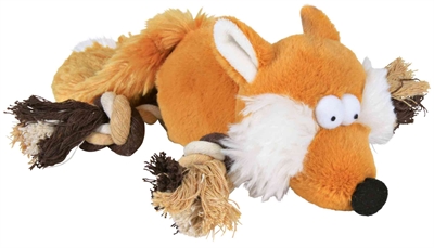Trixie vos pluche met touw | 34cm - 2 st