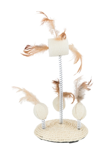 Trixie speeltjes op spiraalveren luffa/sisal | 15x15x30cm 2 st