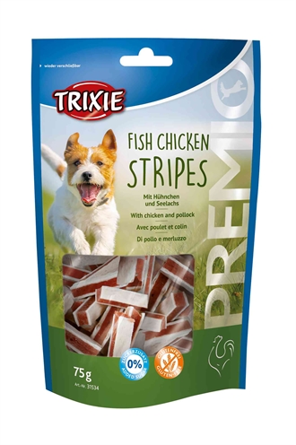 Trixie premio fish chicken stripes | 75 gr hondensnacks