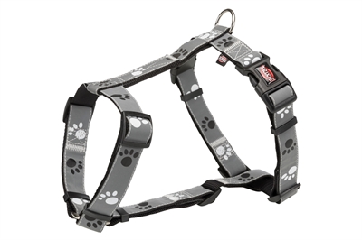 Trixie hondentuig h-tuig silver reflect | 40-65x2 cm zwart/zilvergrijs