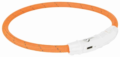 Trixie lichtgevende halsband hond flash | oranje 35x0,7 cm