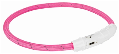 Trixie lichtgevende halsband hond flash | roze 35x0,7 cm