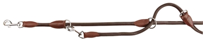 Trixie hondenriem active | 200x1,3 cm donkerbruin leer