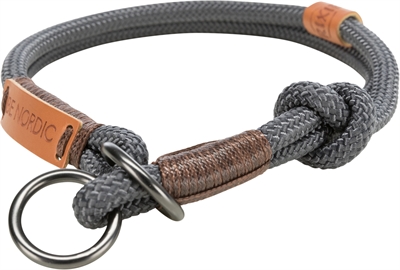 Trixie halsband hond | nordic halfslip donkergrijs / bruin 30x0,6 cm
