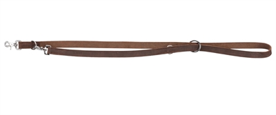 Trixie hondenriem rustic | verstelbaar vetleer donkerbruin 200x2,5 cm