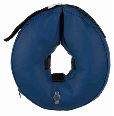 Trixie beschermkraag opblaasbaar blauw | xs 20-24x8 cm