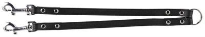 Trixie hondenriem koppellijn basic leer zwart | 30x1 cm