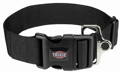 Trixie premium halsband hond zwart | 40-60x5 cm