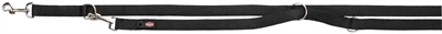Trixie hondenriem premium | 200x1,5 cm | verstelbaar tweelaags zwart