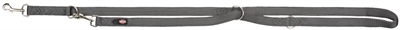Trixie hondenriem premium | verstelbaar 200x1,5 cm grijs