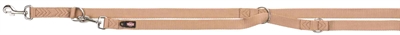 Zzz trixie hondenriem premium verstelbaar karamel beige