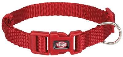 Trixie halsband hond premium rood | 22-35x1 cm