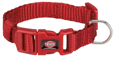 Trixie halsband hond premium rood | 15-25x1cm