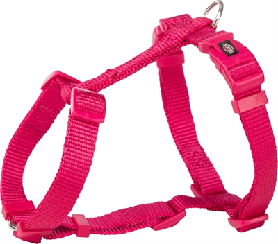 Trixie hondentuig premium h-tuig | fuchsia 52-75x2 cm