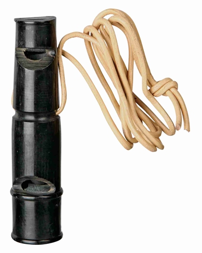Trixie dubbeltoonfluitje buffelhoorn | 9 cm