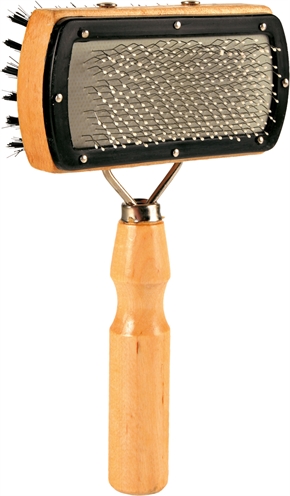 Trixie slickerborstel | dubbelzijdig, 18x10 cm, 2 stuks