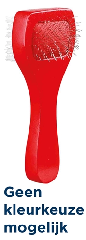 Trixie slickerborstel hout/metalen pinnen assorti | 13x6 cm 2 st