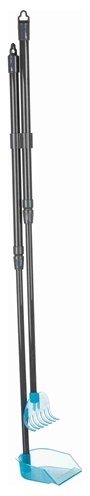 Trixie vuilblik met hark | grijs/blaauw 57-102 cm